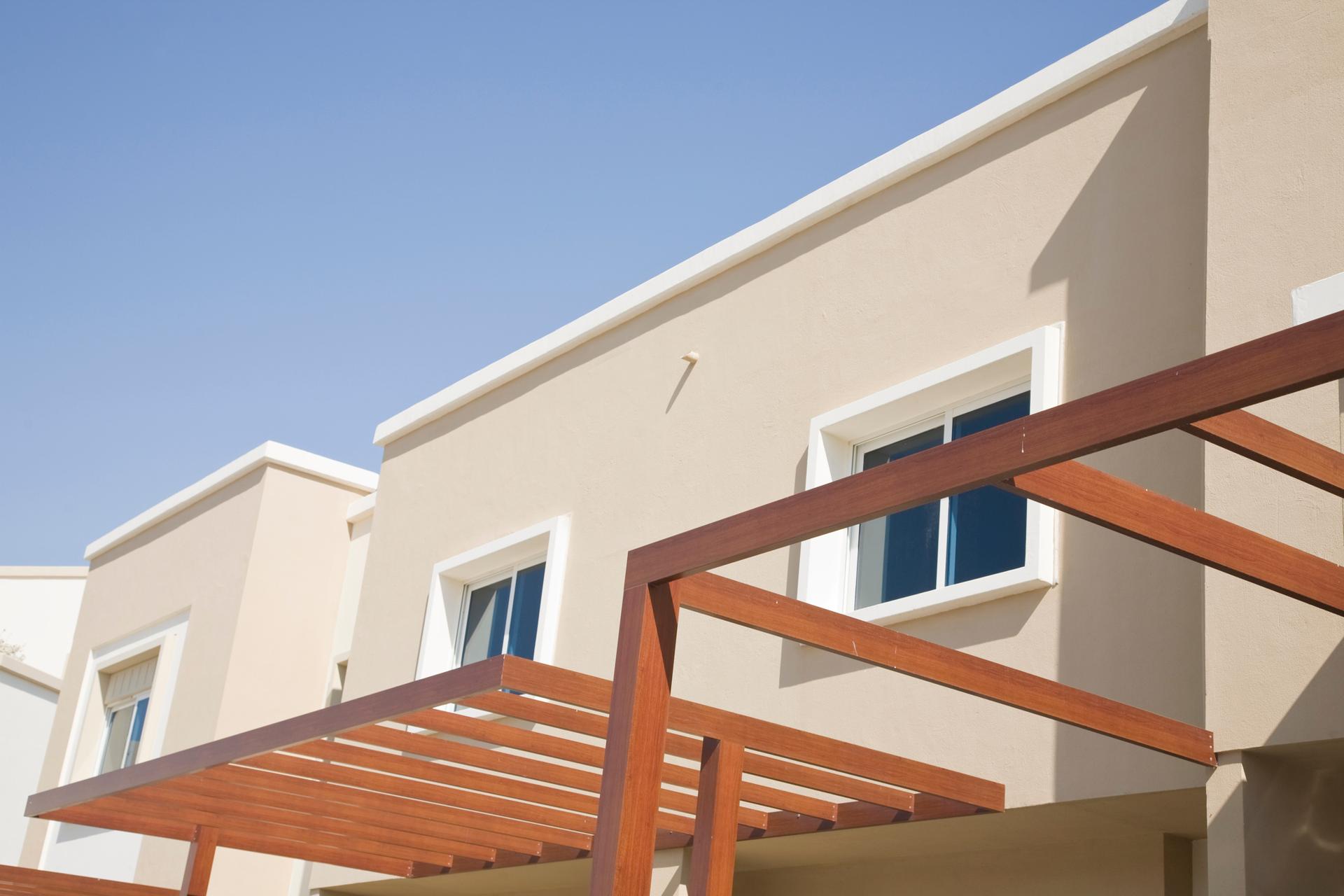 Modern residence with green landscape